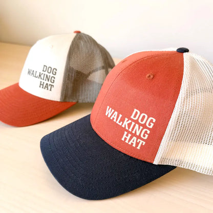 Dog Walking Hat | Tri-Tone Trucker Hat For Dog Lovers