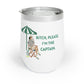 Tennis Captain Wine Tumbler - Dark Hair