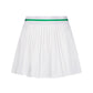 Cricket Skort: White with Blue and Green Trim / S