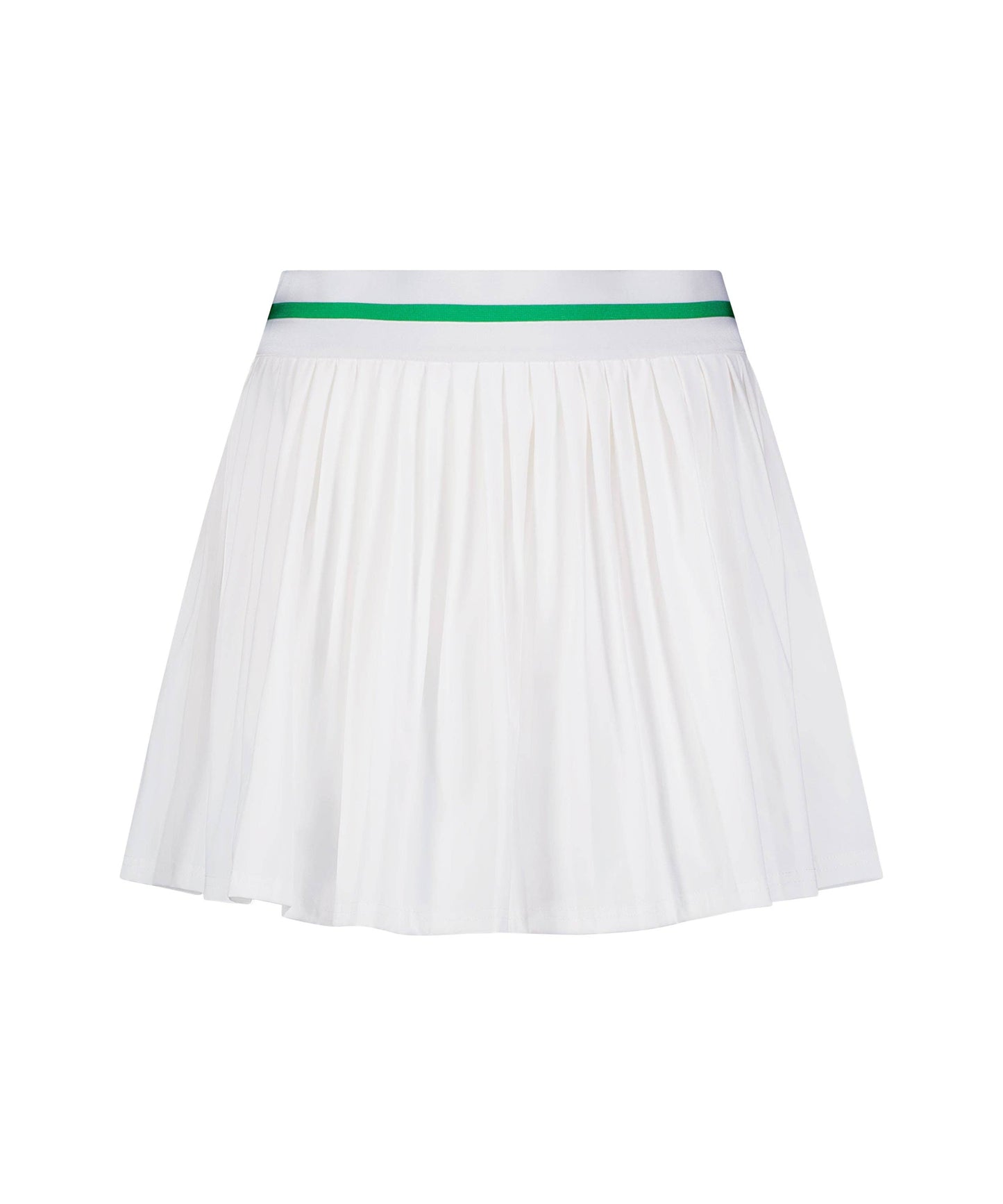 Cricket Skort: White with Blue and Green Trim / S