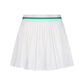 Cricket Skort - White with Kelly Green Trim