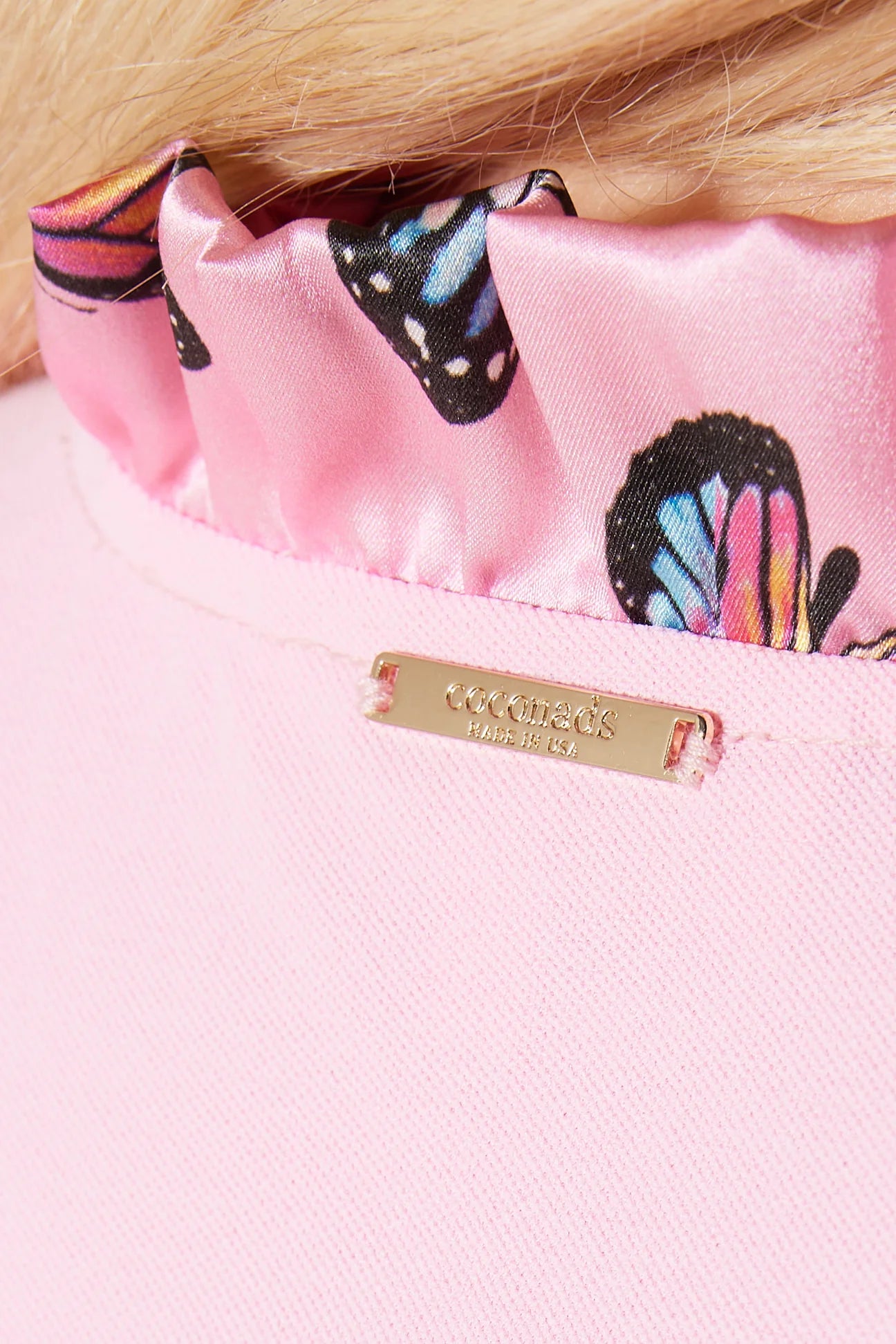 Wing Woman V-Neck Top - Pink & Pink Butterfly