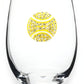 Jeweled Stemless Wine Glass- Tennis Ball