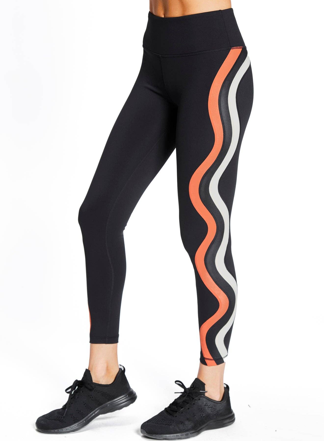 Urban Savage - Swirl Legging: Black/Sunset/White Sand / S