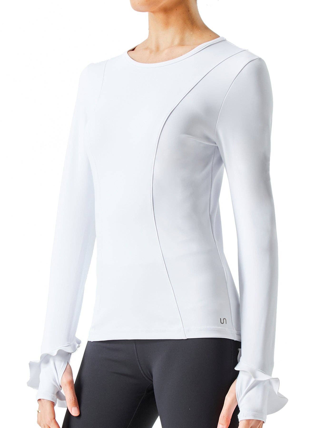 Urban Savage - Ruffle Long Sleeve Top: Sunset / M