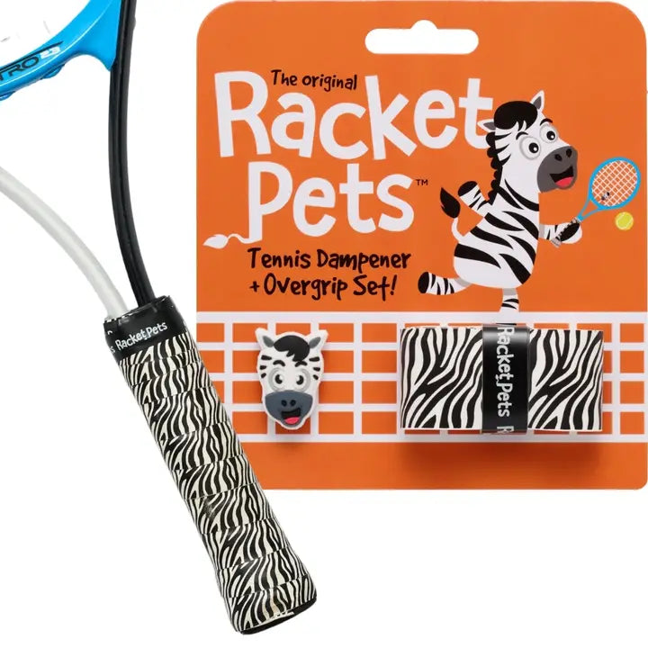 Tennis Overgrip Tape and Matching Shock Absorbing Dampener For Tennis Racket