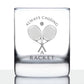 bevvee - Causing a Racket Whiskey Rocks Glass - Tennis Gifts