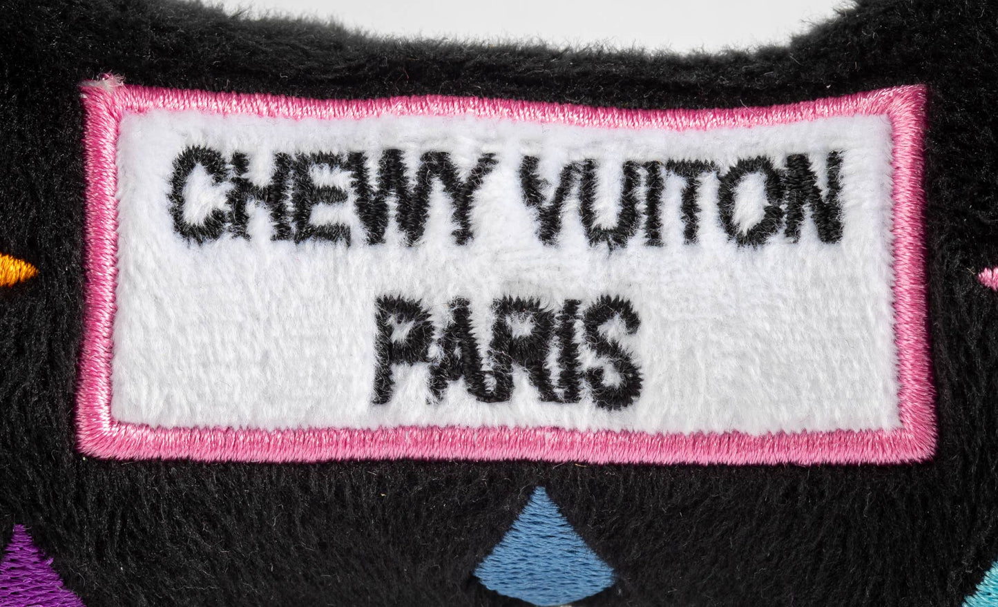 Haute Diggity Dog - Black Monogram Chewy Vuiton Bone Squeaker Dog Toy: Large