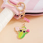 Hot Pink Pickleball Pickle Bag Charm and Keychain Keychain