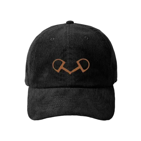 Horse Bit Corduroy Cap - Black