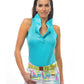 Jersey Ruffneck Sleeveless Top