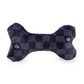 Haute Diggity Dog - Black Checker Chewy Vuiton Bone Squeaker Dog Toy