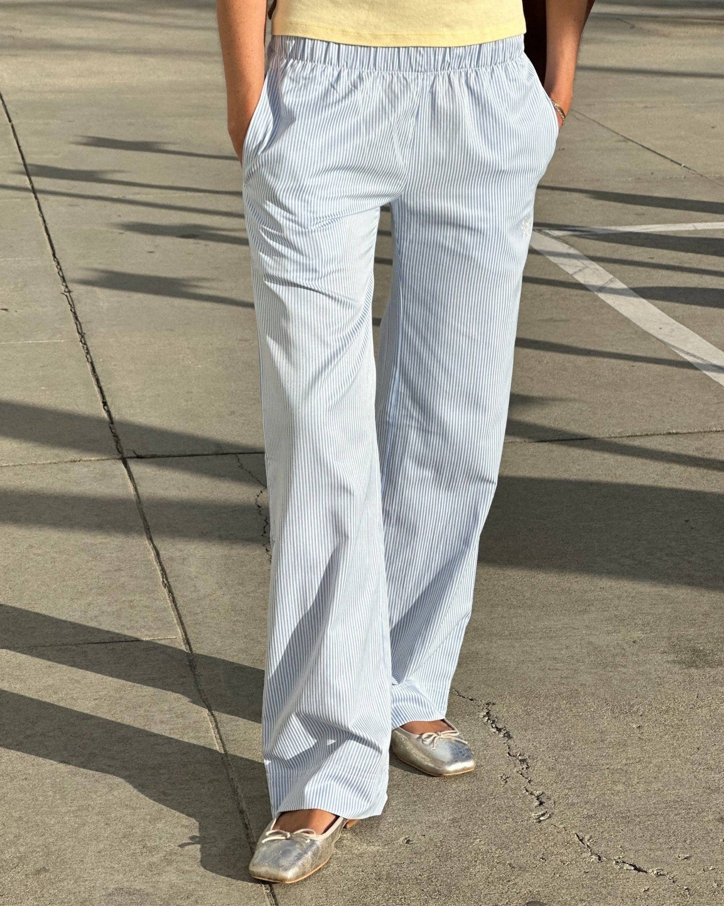 Recreational Habits - Harrison Boxer Stripe Pant in Blue: S