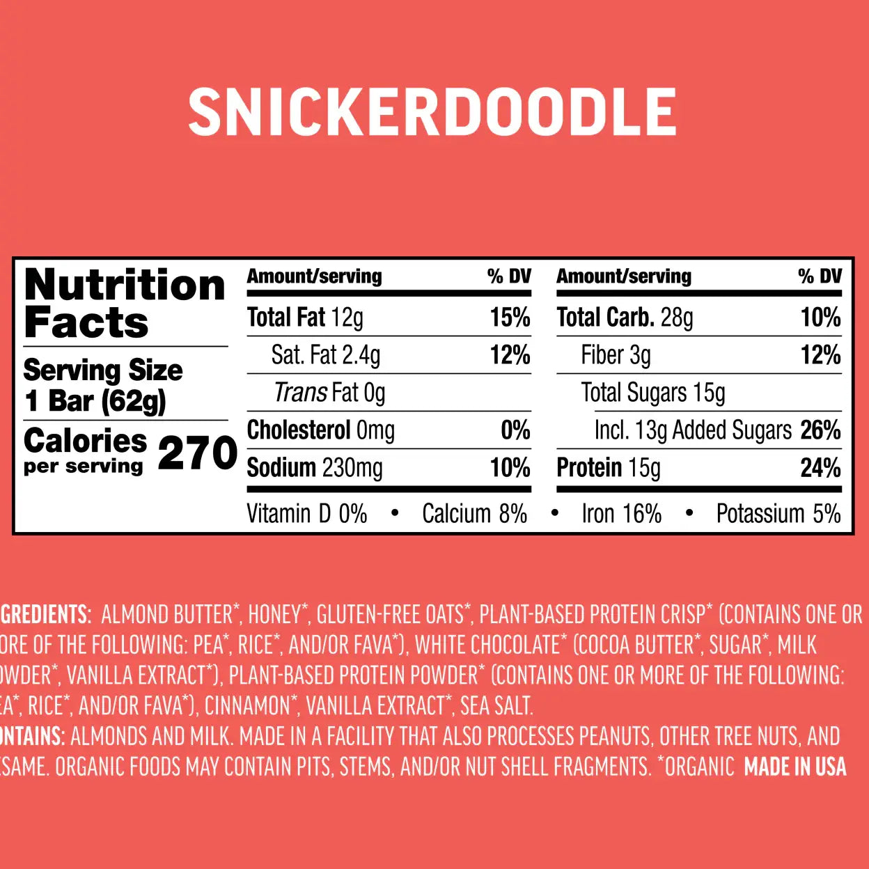 Snickerdoodle Protein Bar