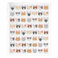 Organic Cotton Tea Towel - Cat Faces