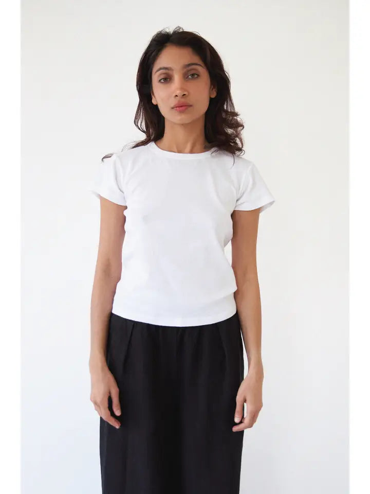 Pointelle Baby Tee