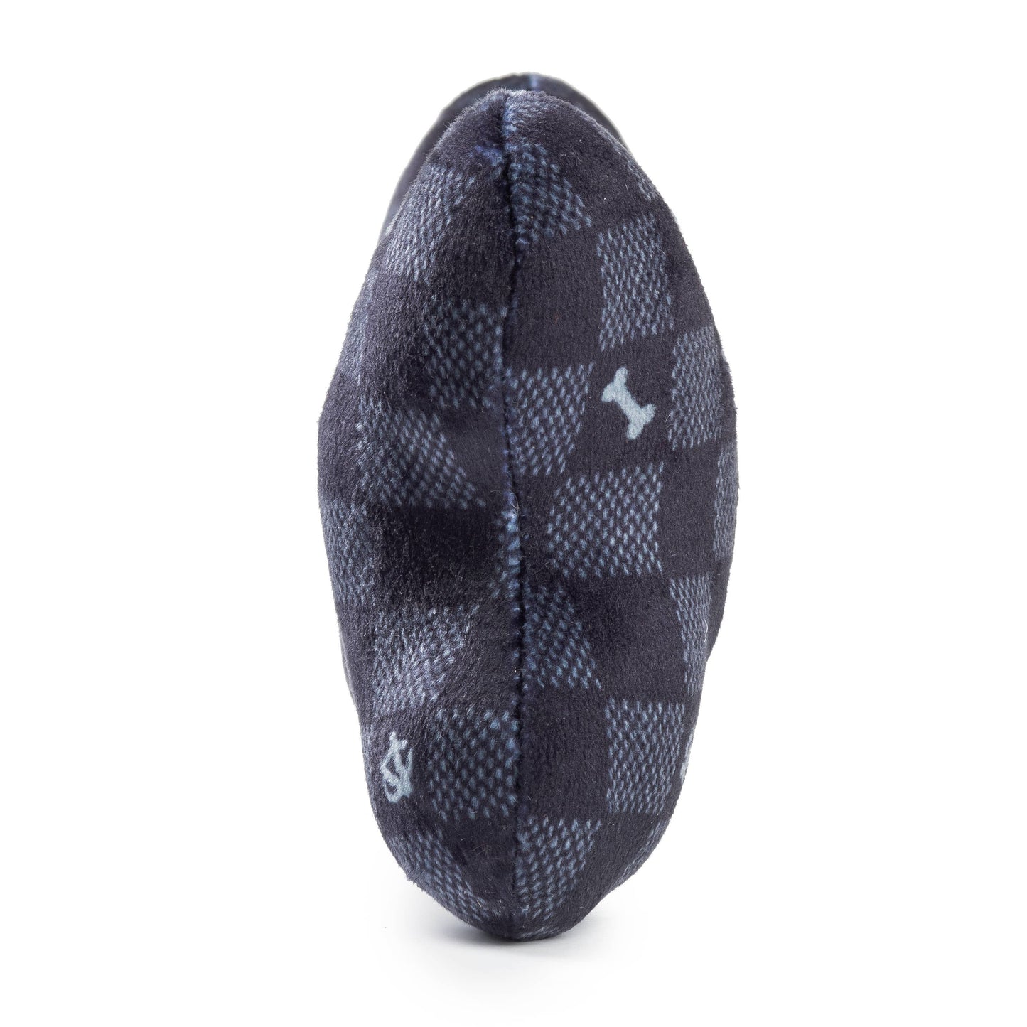 Haute Diggity Dog - Black Checker Chewy Vuiton Bone Squeaker Dog Toy