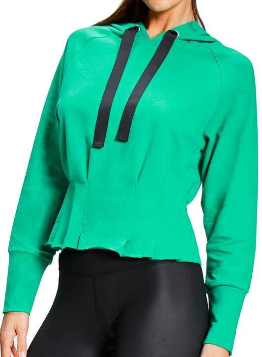 Pleated Hoodie by Urban Savage - Green