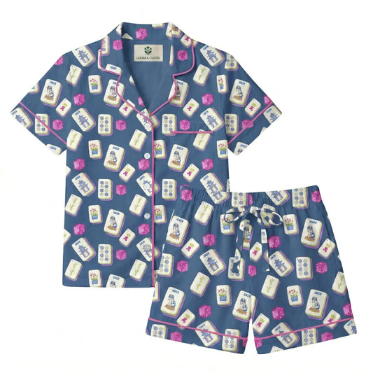 Mahjong Mojo Short Sleeved Pajama Set