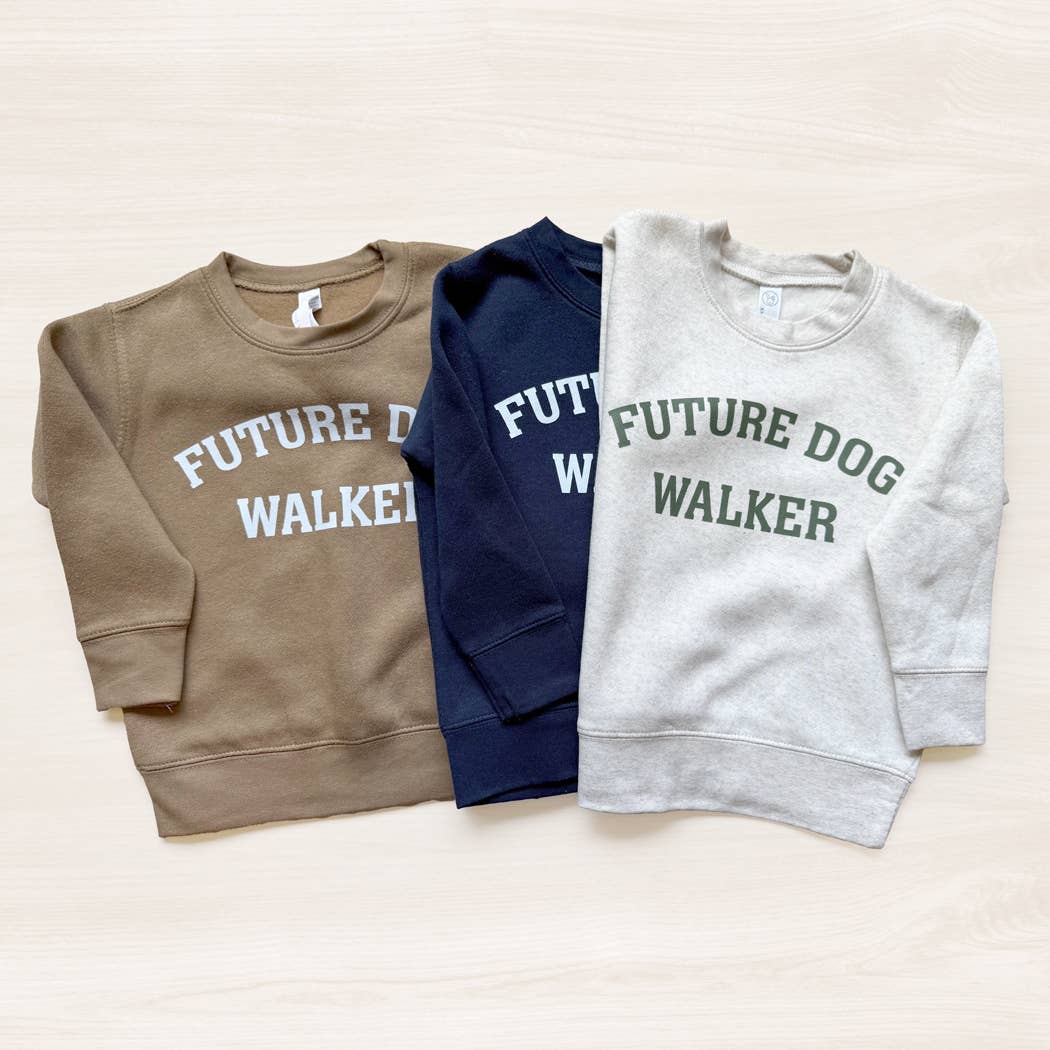 Poppy & Lou - Future Dog Walker Toddler Sweatshirt: Natural Heather / 3T