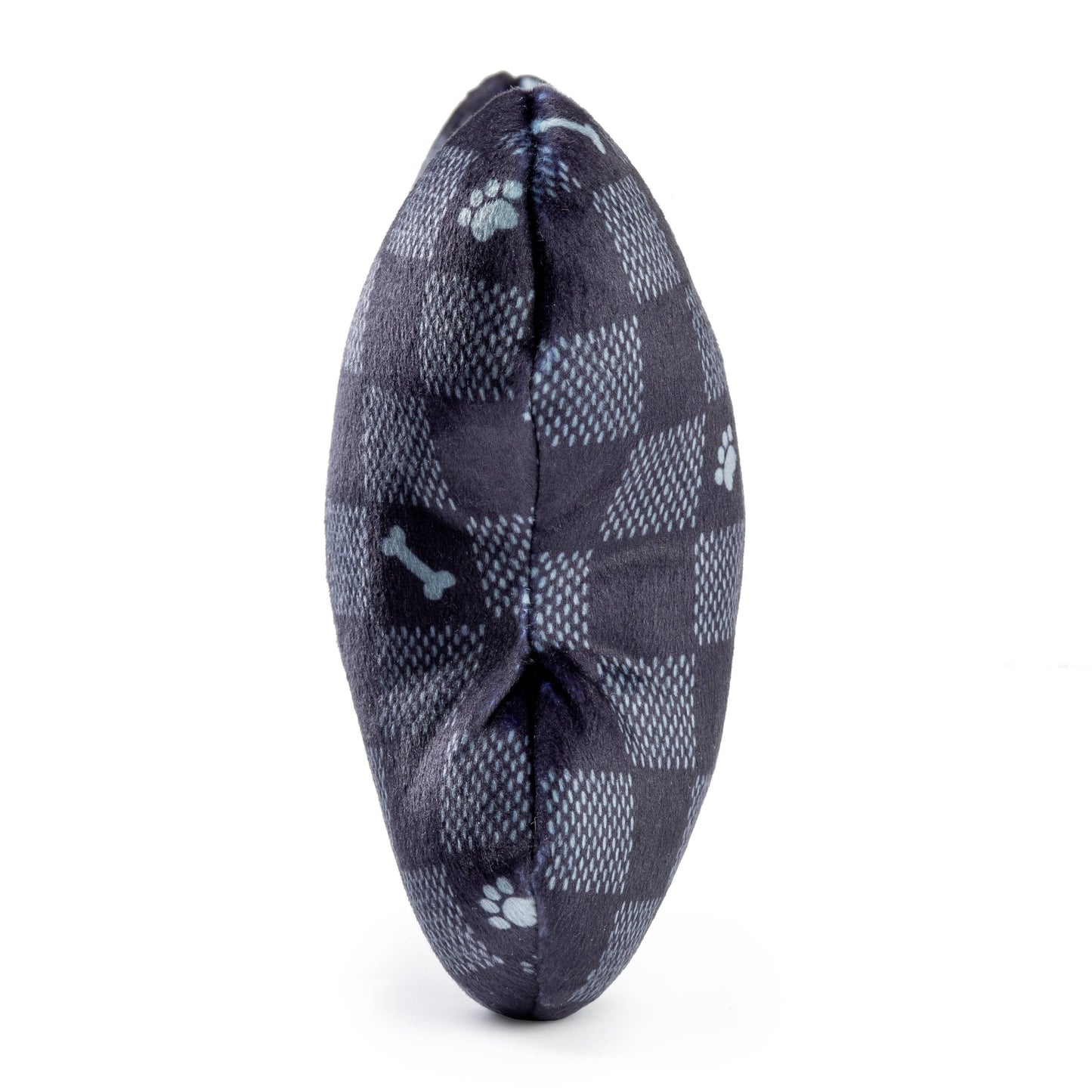 Haute Diggity Dog - Black Checker Chewy Vuiton Bone Squeaker Dog Toy