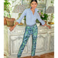 Gripeless Pull On Pants - Vintages Vines (Navy)