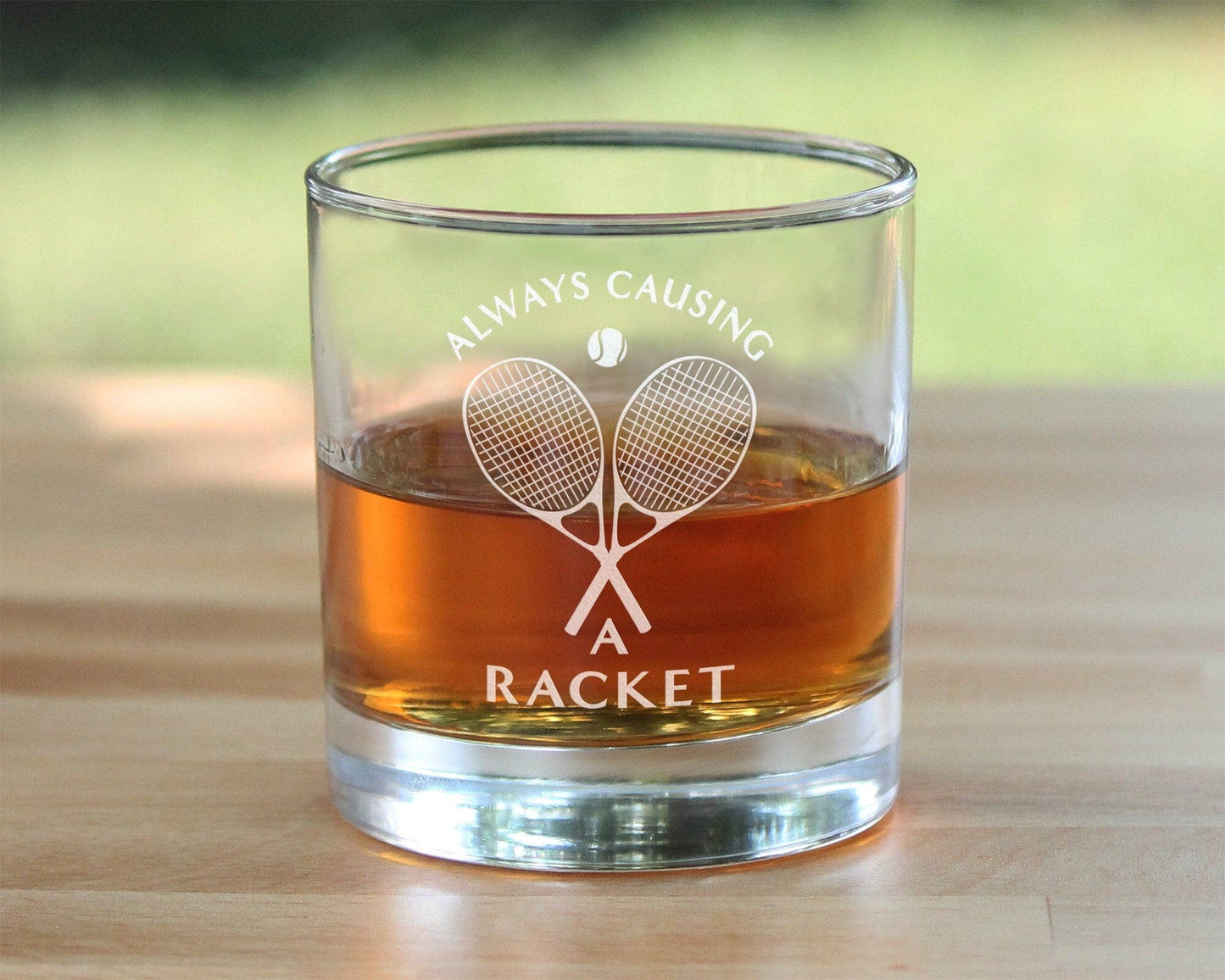 bevvee - Causing a Racket Whiskey Rocks Glass - Tennis Gifts