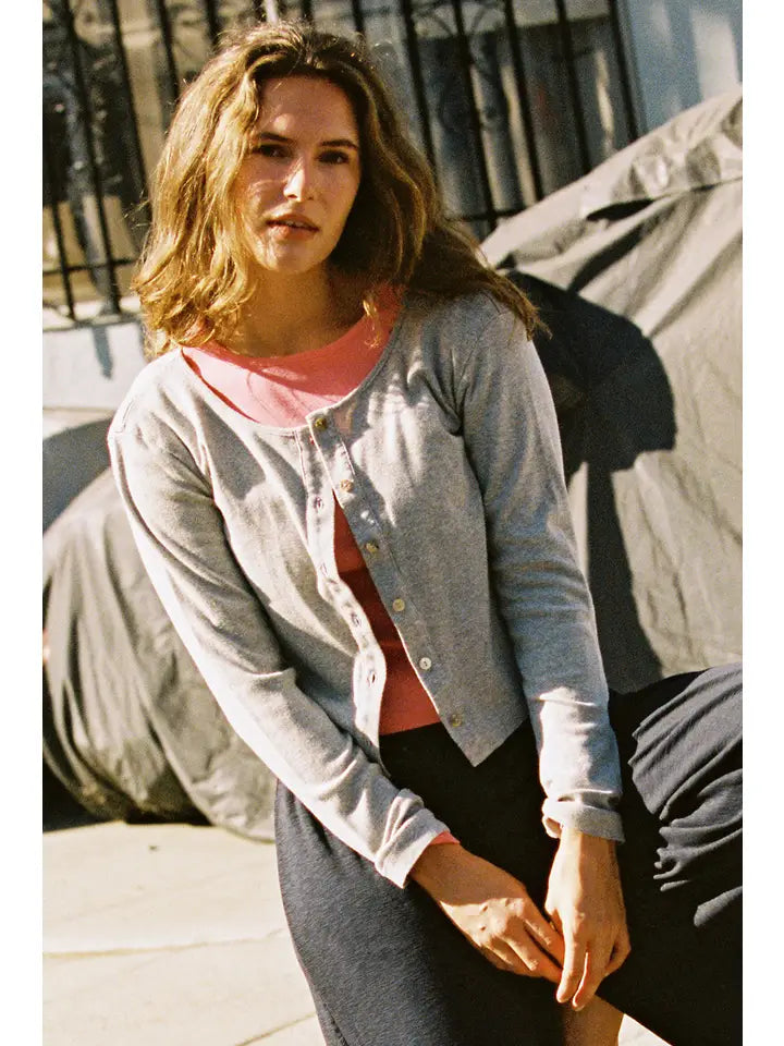 Organic Rib Cardigan