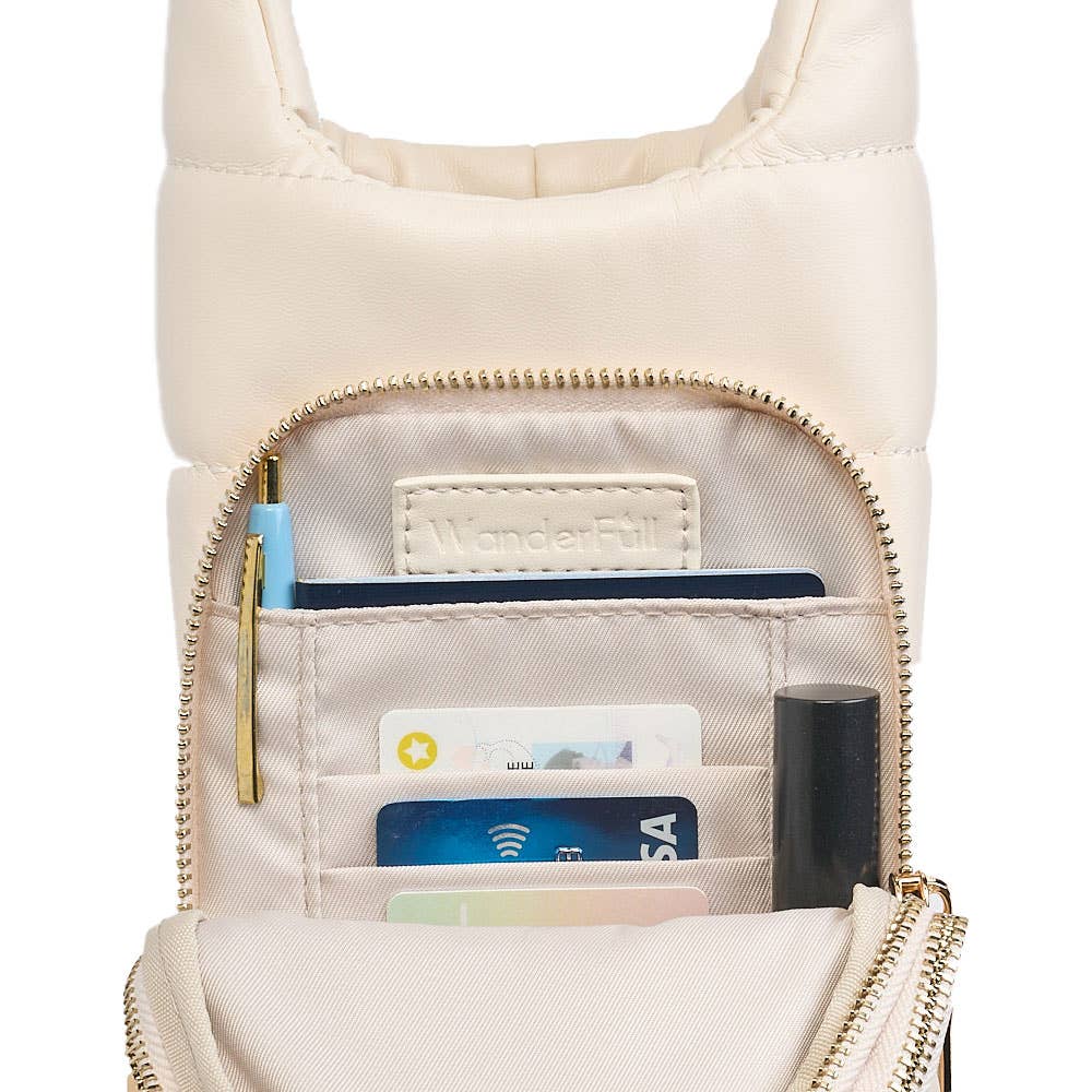 WanderFull - Ivory Vegan Leather HydroBag® with Strap Bundle