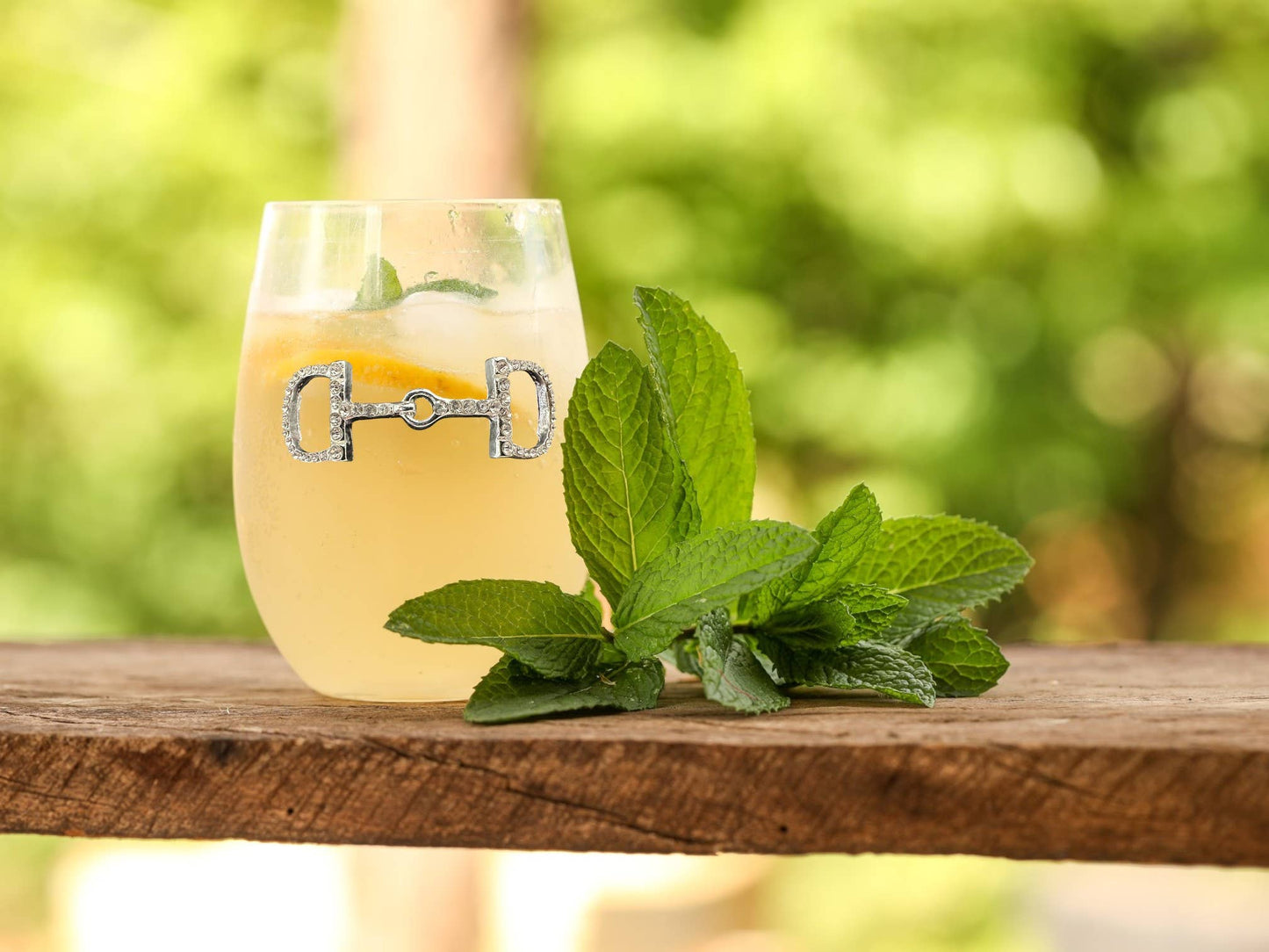 The Queens' Jewels® - Horse Bit Jeweled Stemless Wine Glass