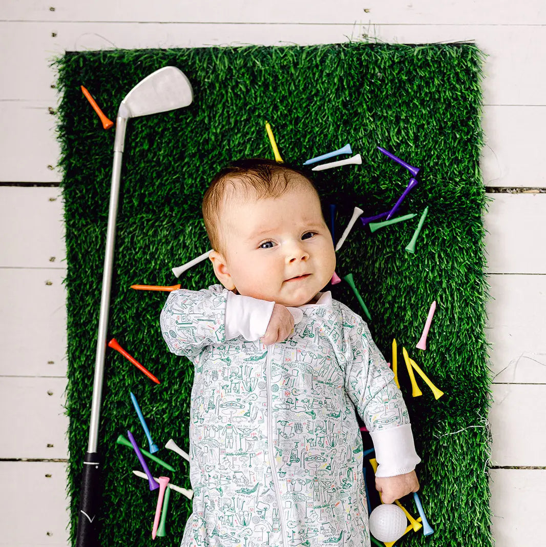 Golf Zip Baby Onesie