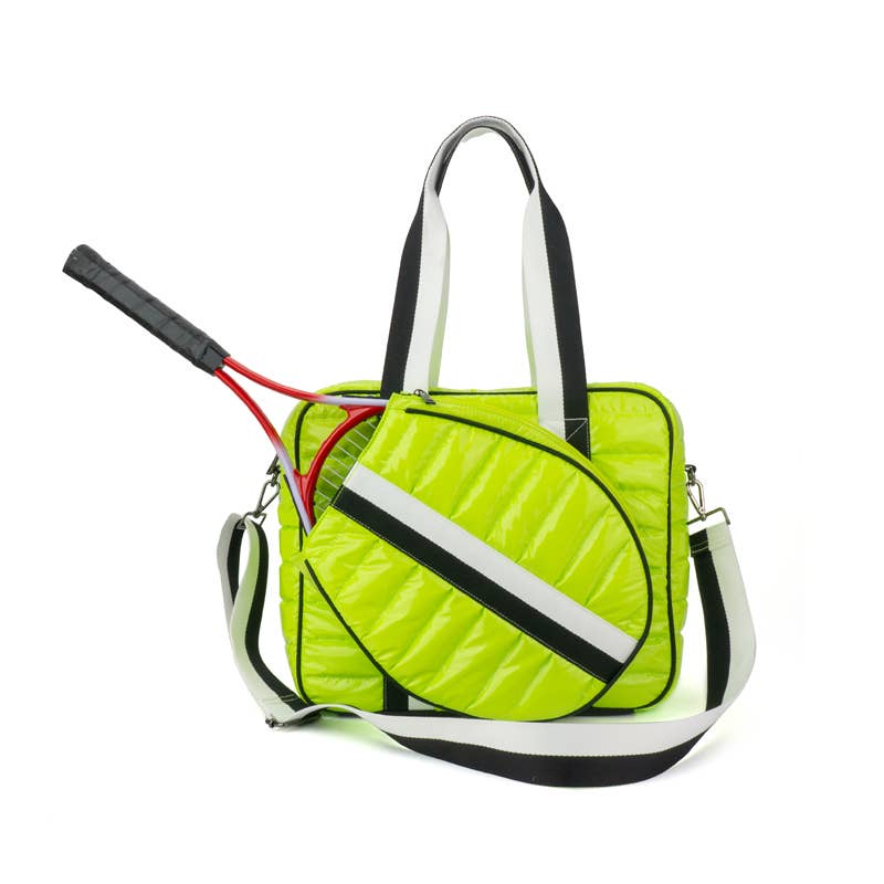 The Brooke | Tennis Puffer Duffel Sport Bag | 6 Colors: Black