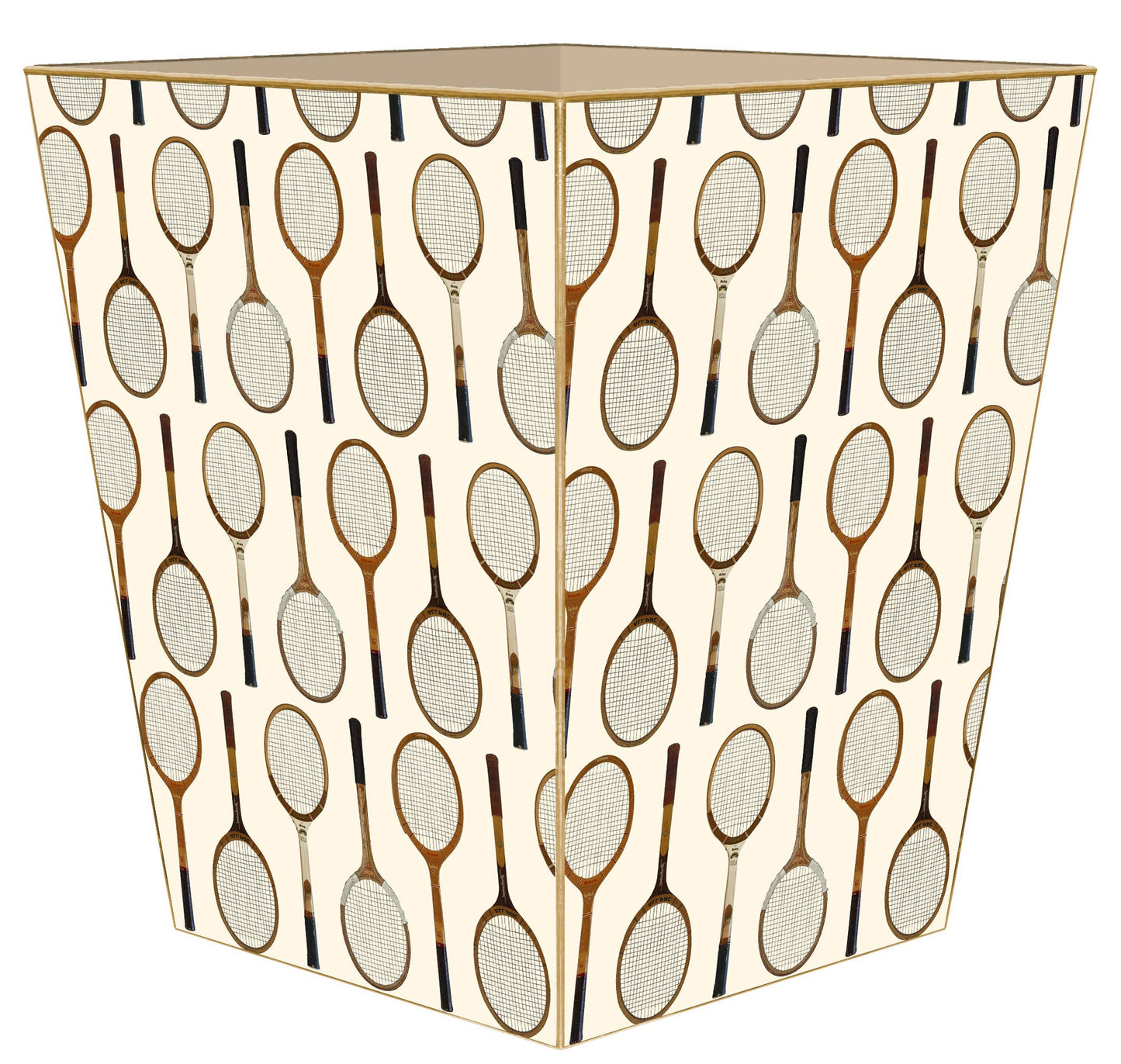 Marye-Kelley - Antique Tennis Racket Pattern Ivory: Flat Top