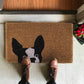 Peeking Dog Doormat-18X30"L
