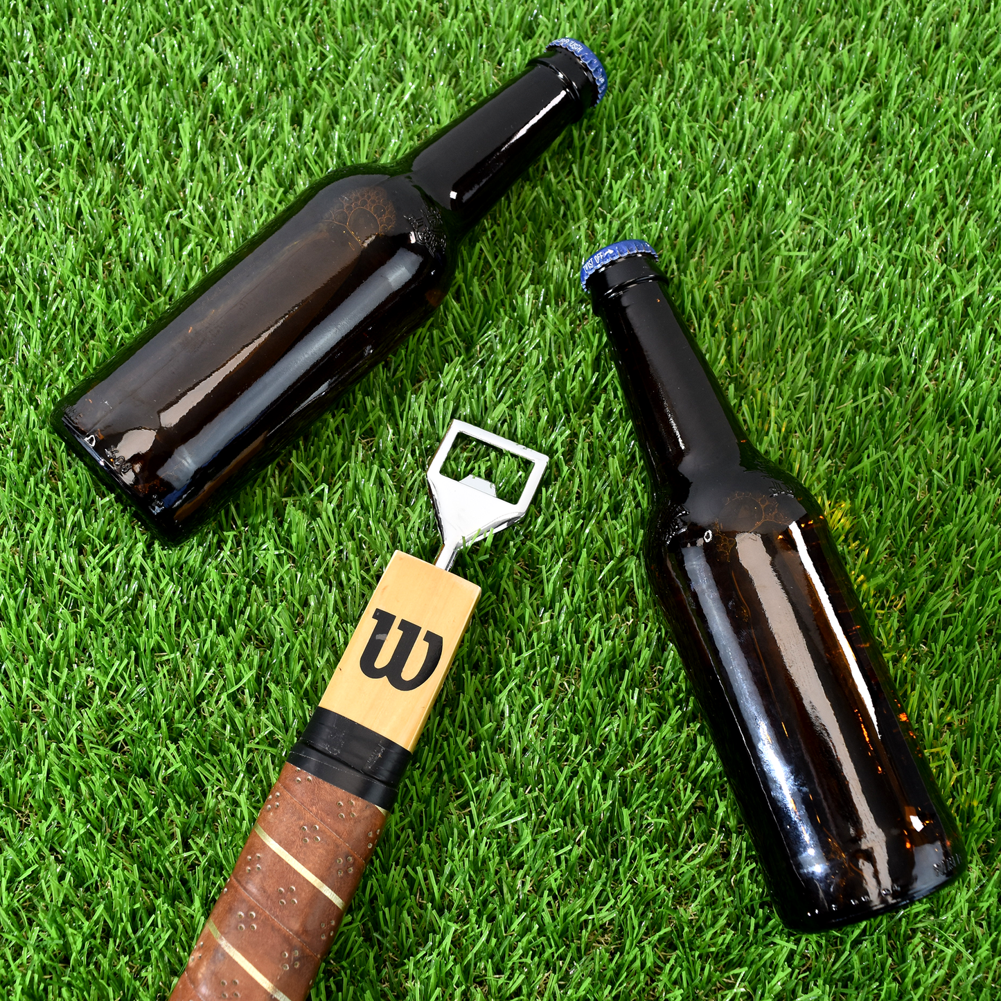 Antique Wooden Tennis Racquet Beer Bottle Opener