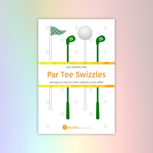 Atomic Kraftworks - Golf Mixed Acrylic Drink Stirrer Set