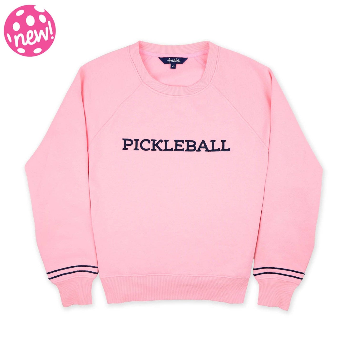 Ame & Lulu - PICKLEBALL Sweatshirt: Pink / Navy