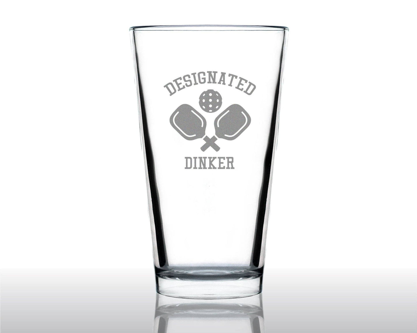 bevvee - Designated Dinker Pint Glass for Beer - Pickleball Gifts
