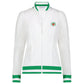 Club and Court - Dynasty Jacket: Bright White with Kelly Green Stripe / S