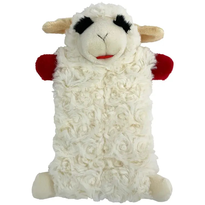 Multipet Lamb Chop Squeaker Mat Plush Dog Toy 9"