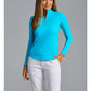 Solid Long Sleeve Mock Neck Top