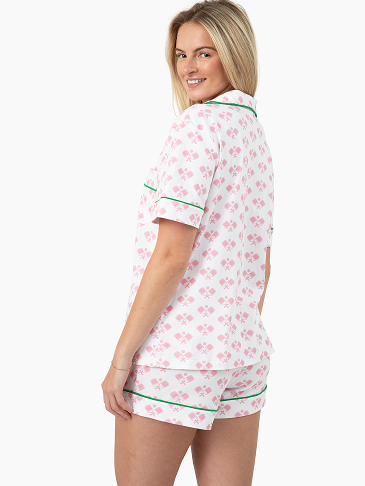 Pickleball Prep - Pickleball Prep Short Pajama Set - Pink: M