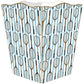 Antique Tennis Racket Pattern Blue Stripes