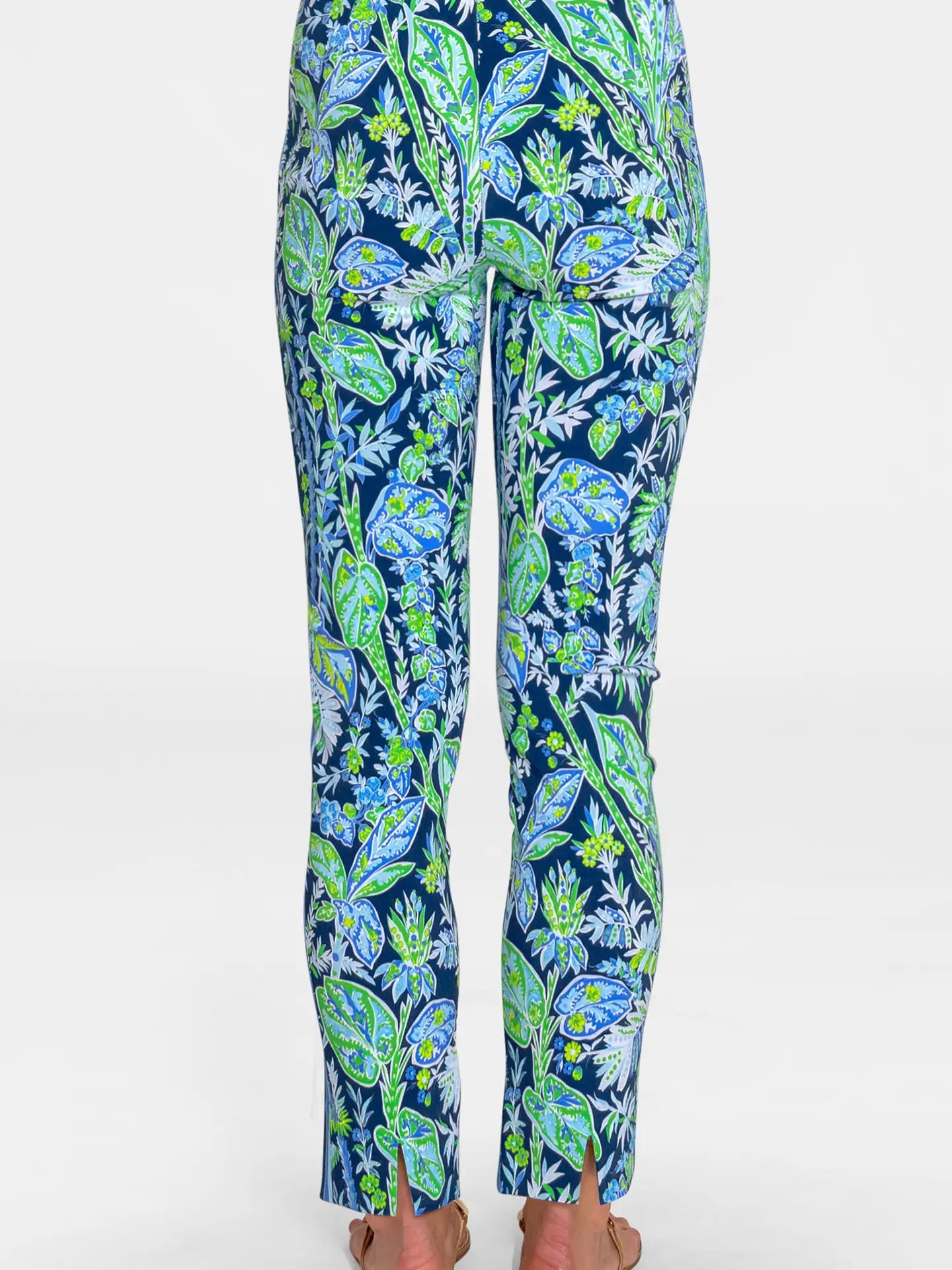 Gripeless Pull On Pants - Vintages Vines (Navy)