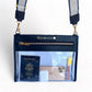 Front Row Bag - Navy Leather / Clear PVC / Gold Hardware