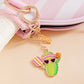 Orange Pickleball Pickle Bag Charm and Keychain Keychain