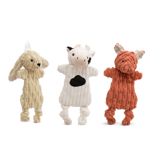 Barnyard HuggleFlatties™, Small Plush Dog Toy