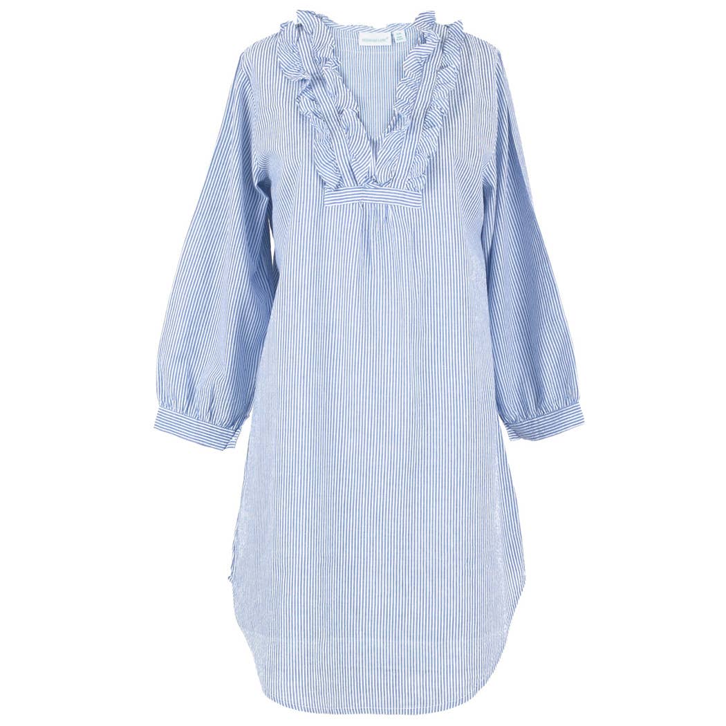 Ruffled 100% Cotton Nightshirt