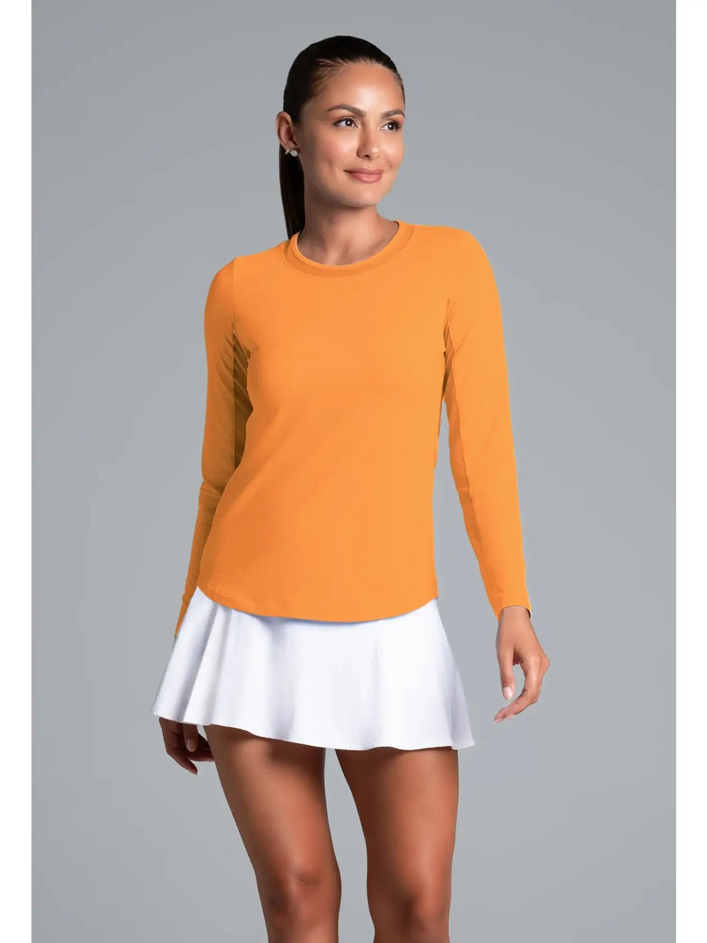 Long Sleeve Crew Neck with Mesh