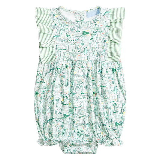 Golf - Baby Girl Bubble Romper